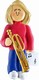 Female Musician Trombone Ornament - Blonde